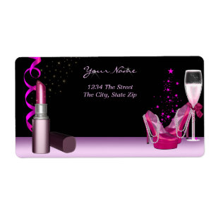 Meisjesuitje feest lippenstift roze schoenen champ etiket