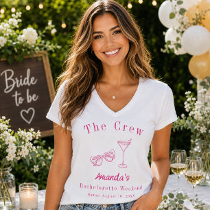 Meisjesuitje Weekend Feest Crew Strand Roze T-shirt