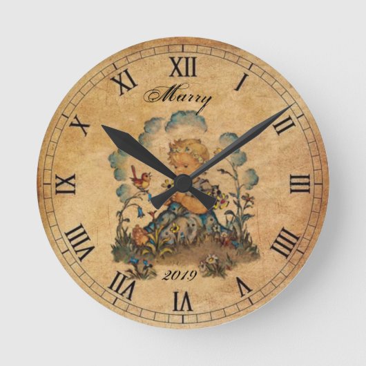 MeisjesVintage Ronde Klok (Voorkant)