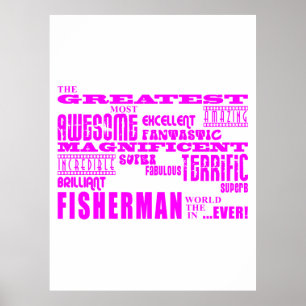 Meisjesvissers : Roze grootste visser Poster