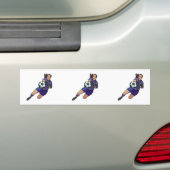 meisjesvoetbal goalie afbeelding bumpersticker (Op auto)