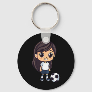 Meisjesvoetbal sleutelhanger