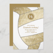 meisjesvolleybalfeest kaart (Voorkant / Achterkant)