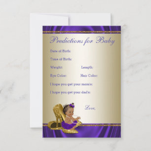 Meisjesvoorspelling en advies Kaarten Baby shower