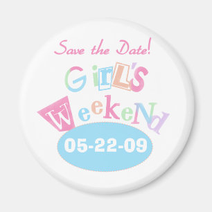 Meisjesweekeinde Save the Date Magnet Magneet