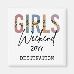 Meisjesweekend Luipaardprint Meisjesreis vakantieb Magneet
