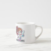 Meisjeswetenschapper Sticker Art Espresso Mok (Rechts)