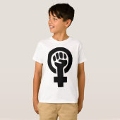 Meiskrachtsymbool T-shirt (Voorkant volledig)