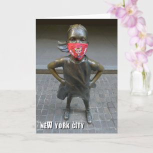 Meisloos, met borduurmasker, NYC-V-kaart Kaart