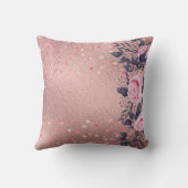 Meislust Ever ROSEGOLD Blue Pink Floral MONOGRAM Kussen (Achterkant)