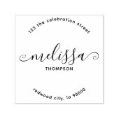 Meisminimaal Elegant Script Return-adres Zelfinktende Stempel (Design)