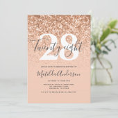 Meismoderne pekglitter-typografie verjaardag (Staand voorkant)