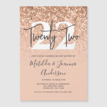 Meismoderne pekglitter-typografie verjaardag