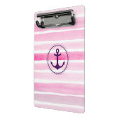 Meisroze en witte Waterverven met anker Mini Klembord (Angled2)