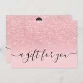 Meisroze glitter ombre sparkles certificate (Voorkant / Achterkant)