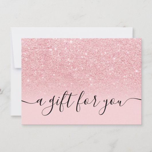 Meisroze glitter ombre sparkles certificate (Voorkant)