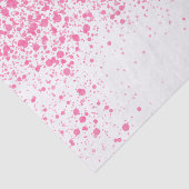 Meisroze moderne splatters schilderen patroon tissuepapier (Detail)