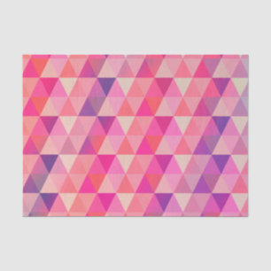 Meisroze Paarse geometrische patronen Tissuepapier