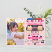 Meisroze politie kaart (Staand voorkant)