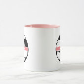 Meisroze Voetbal Meisroze sportmonogram Mok (Midden)