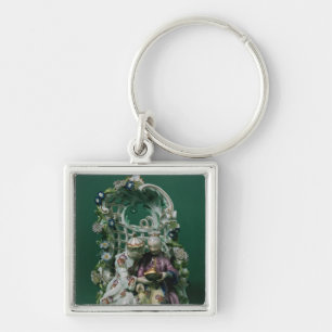 Meissen arbor groep, na een schilderij van Boucher Sleutelhanger