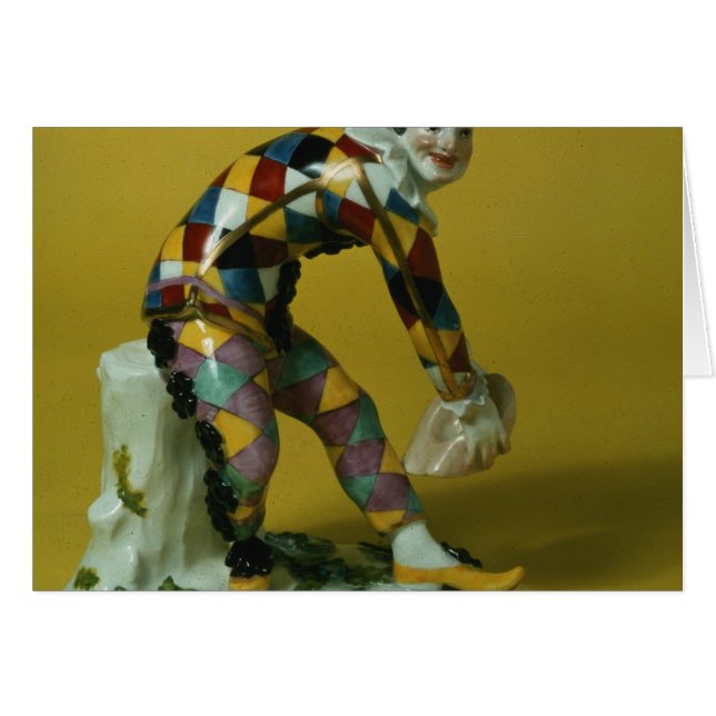 Meissen figure de l'Arlequin, vers 1750 (Devant horizontal)