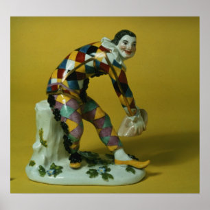 Meissen figuur van Harlequin, c.1750 Poster