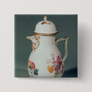 Meissen koffiepot, c.1740-50 vierkante button 5,1 cm