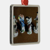 meissen:zadelaar,geitenverkoper metalen ornament (Rechts)