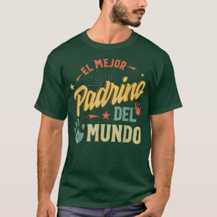 Mejor Padrino Del Mundo Men American Flag Decor T-shirt
