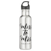 Mejuffrouw naar Mevrouw Modern Bruidsmeisjesfeest Waterfles (Voorkant)