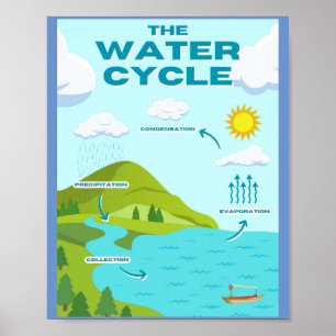 MEKIMI-Le cycle de l'eau Poster éducatif