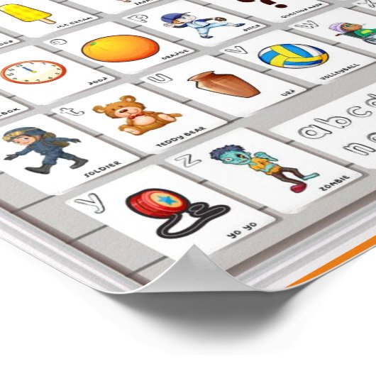 MEKIMI- Poster pour alphabets anglais (Coin)