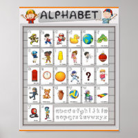 MEKIMI- Poster pour alphabets anglais