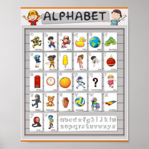 MEKIMI- Poster pour alphabets anglais