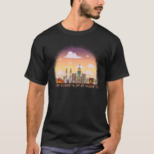 Mekka met coördinaten t-shirt