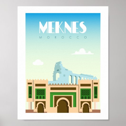 Meknes city marocco poster (Voorkant)