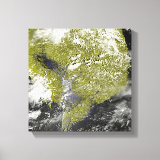 Mekong Delta en de Tonle Sap Canvas Afdruk (Voorkant)