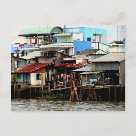 Mekong River Houses Briefkaart (Voorkant)