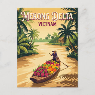 Mekong rivier Vietnam Briefkaart