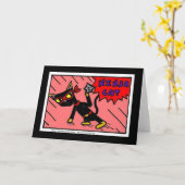 Mel carte de voeux "de CAT de NINJA" (Fleur jaune)