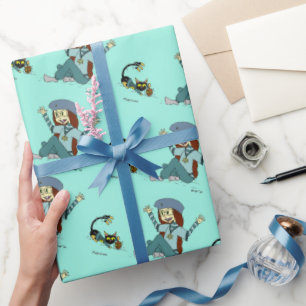 Mel de kat en Maizy Chanoeka Wrapping Papier