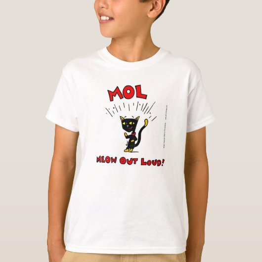 Mel MOL: MEOW LOUD! Kinder basis T-shirt (Voorkant)