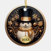 Mel ornement de Noël de bonhomme de neige (Devant)