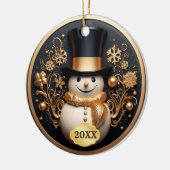 Mel ornement de Noël de bonhomme de neige (Gauche)