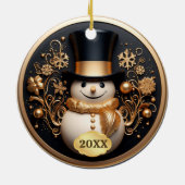 Mel ornement de Noël de bonhomme de neige (Dos)