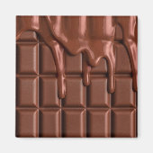 Melade chocolade die over een chocoladeblok druppe magneet (Voorkant)