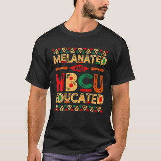 Melanated and HBCU Educated Africa Pride Black T-shirt