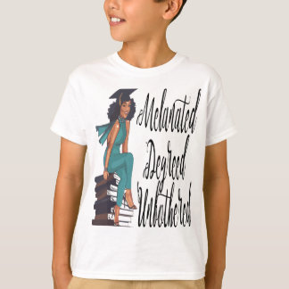 Melanated Degreed Zwart Meisje Magic Afstuderen T-shirt
