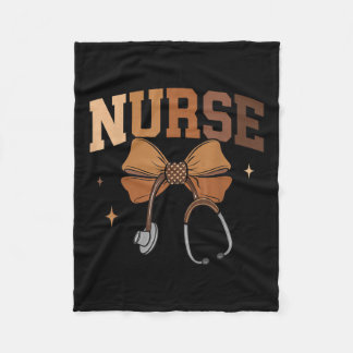 Melanated Nurse Black Geschiedenis Maand Coquette  Fleece Deken
